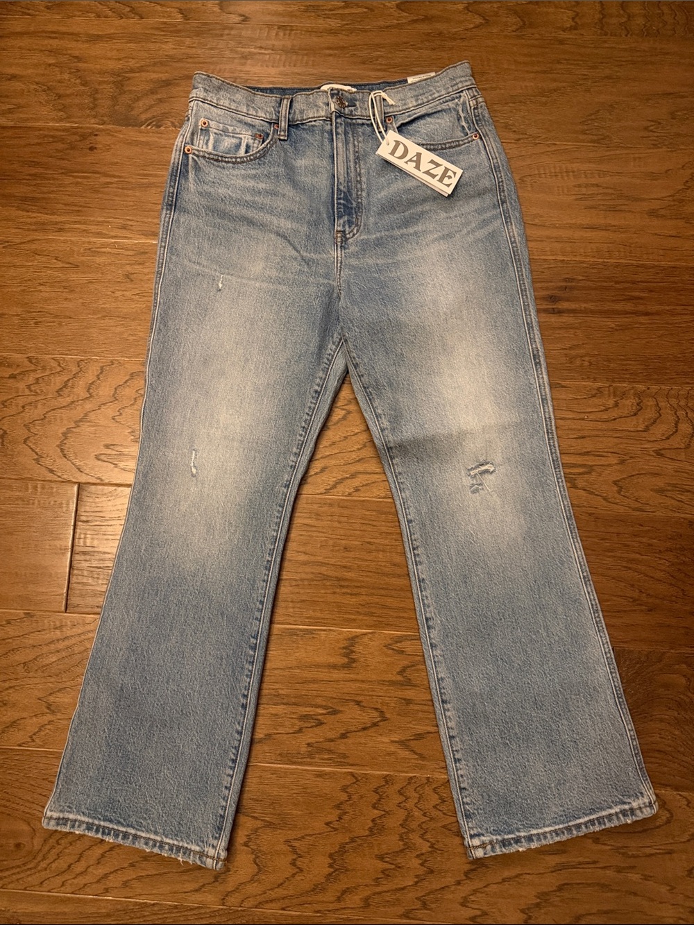 NWT Daze Denim Soho High Rise Ankle Flare Jeans Be Mine Vintage 28